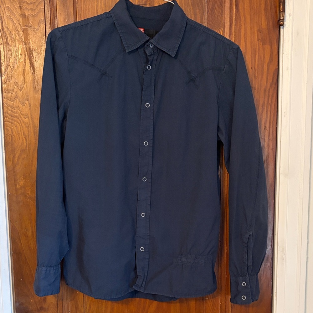 Diesel Navy Blue Western Style Shirt
